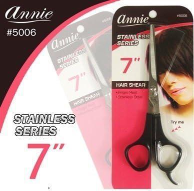 Annie Stainless Steel Straight Hair Shears 5.5 Pink Zebra Pattern