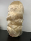 Human Hair 18" 4*4 Lace Wig Body Wave - Blonde